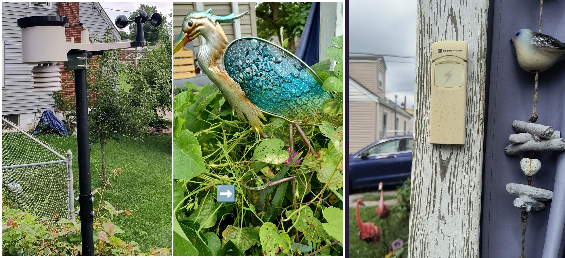 A blend of old and new weather instruments set up outdoors